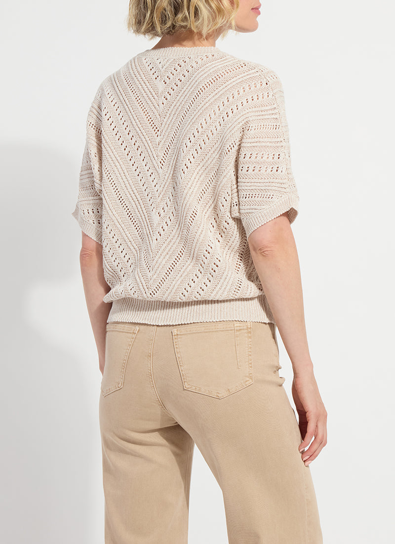 Lysse Francesca Dolman Sleeve Sweater Ecru/Khaki