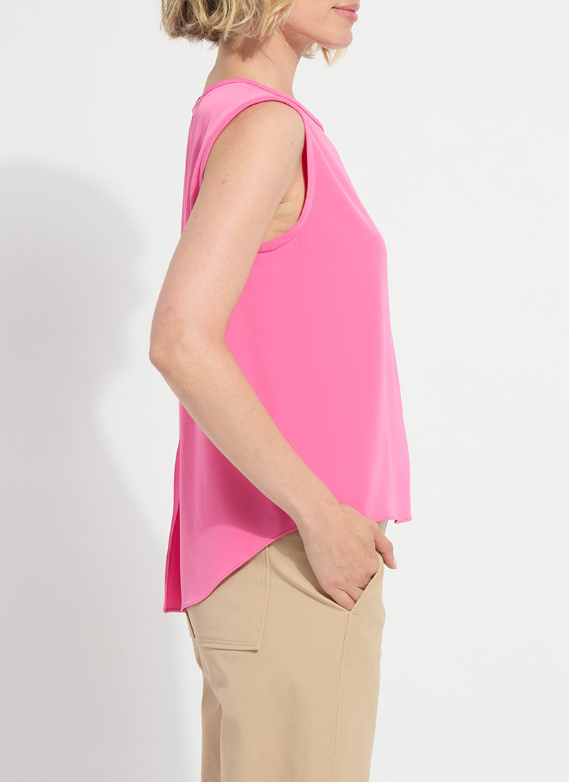Lysse Kayra Pull on Folded Back Top Fresh Pink