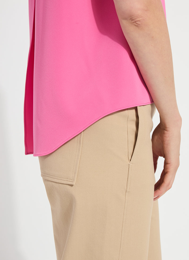 Lysse Kayra Pull on Folded Back Top Fresh Pink