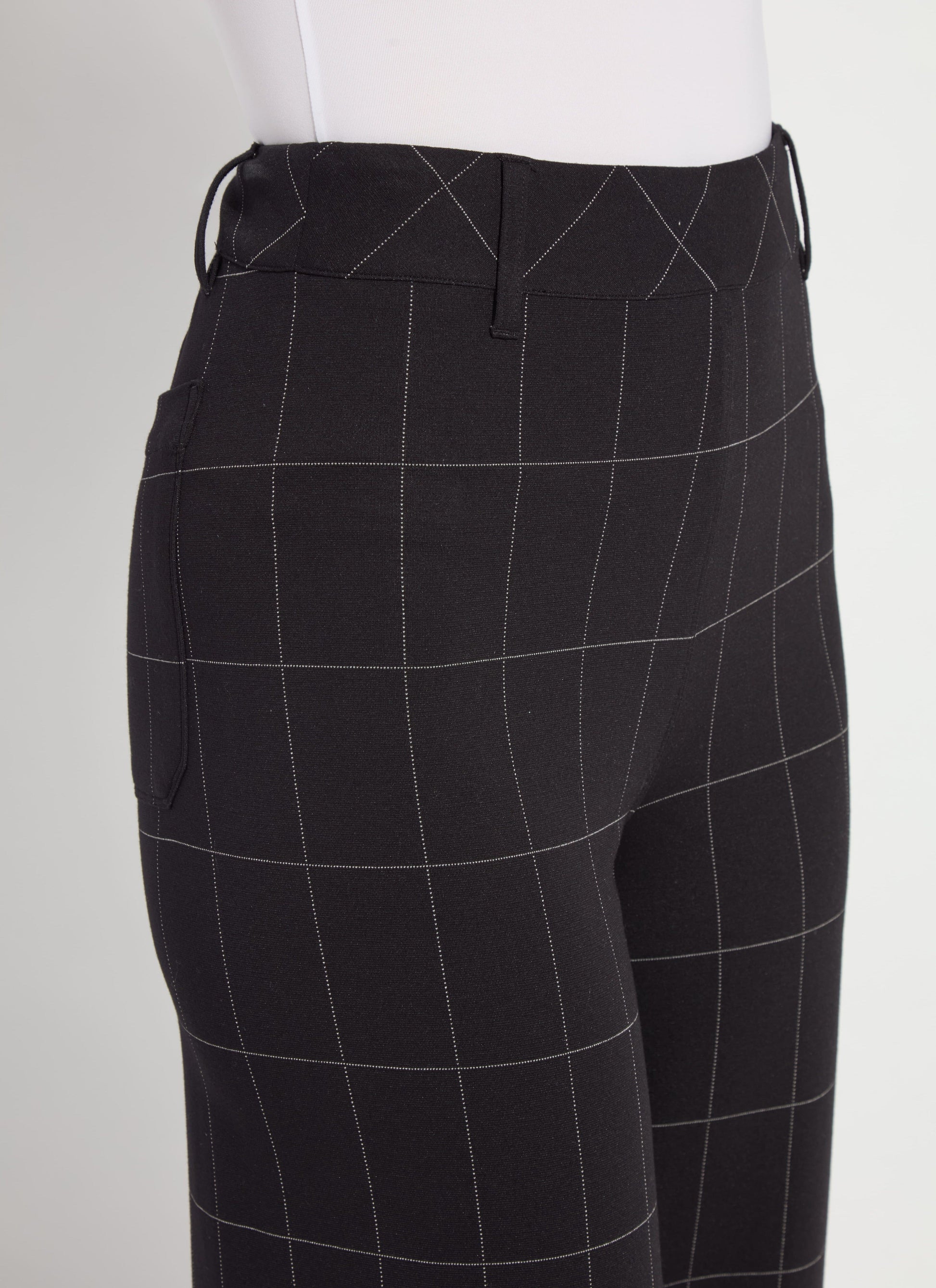 Lysse Erin Hi Waist Wide Leg Ponte - Double Check Line (28"Inseam) Double Check Line