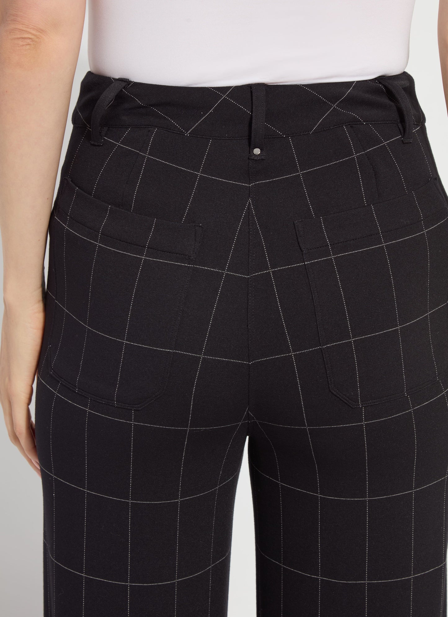 Lysse Erin Hi Waist Wide Leg Ponte - Double Check Line (28"Inseam) Double Check Line