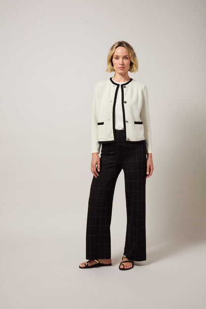 Lysse Erin Hi Waist Wide Leg Ponte - Double Check Line (28"Inseam) Double Check Line