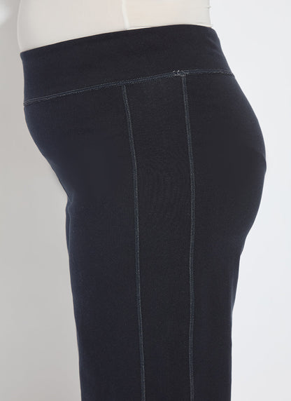 Lysse Jovie Reversible Wide Leg Crop Jogger Curvy (26" Inseam) True Navy Grey Melange
