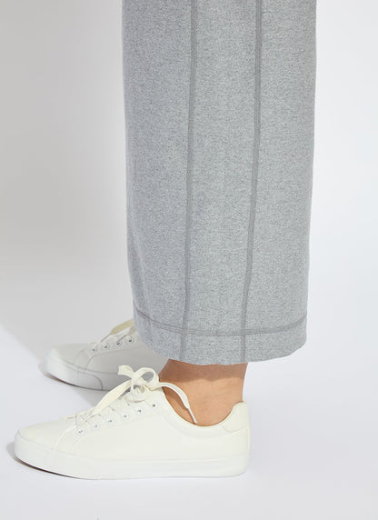 Lysse Jovie Reversible Wide Leg Crop Jogger Curvy (26" Inseam) True Navy Grey Melange
