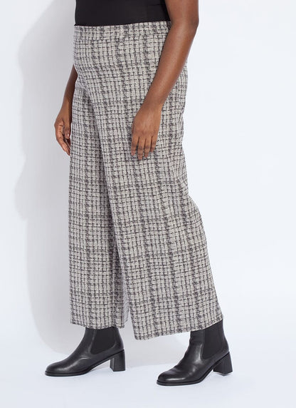 Lysse Erin Hi Waist Wide Leg Neoprene Curvy (28" Inseam) Lush Tweed Texture