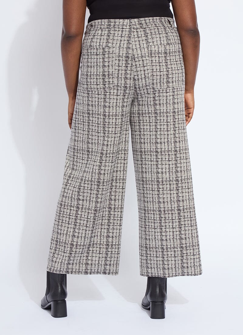 Lysse Erin Hi Waist Wide Leg Neoprene Curvy (28" Inseam) Lush Tweed Texture