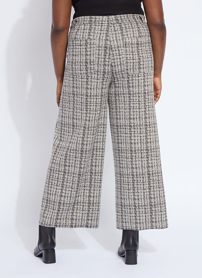 Lysse Erin Hi Waist Wide Leg Neoprene Curvy (28" Inseam) Lush Tweed Texture