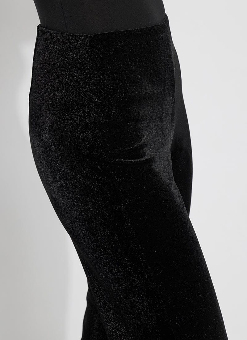 Lysse Metallic Foil Velvet Pant (31.5" Inseam) Black