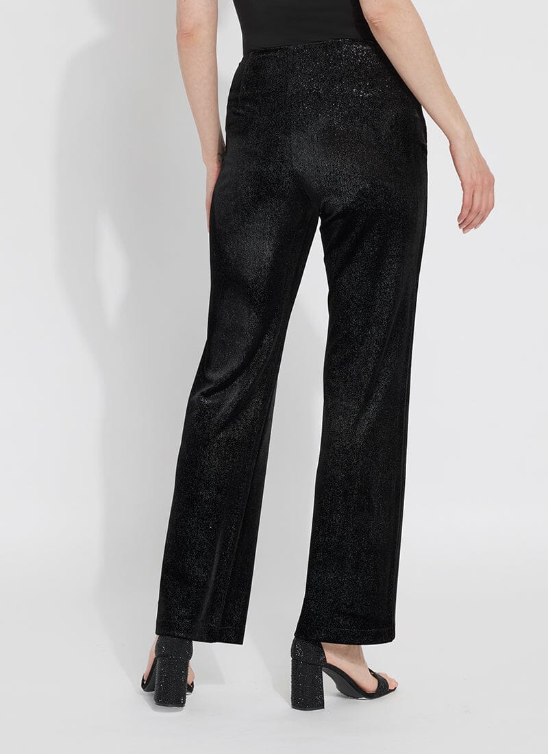Lysse Metallic Foil Velvet Pant (31.5" Inseam) Black