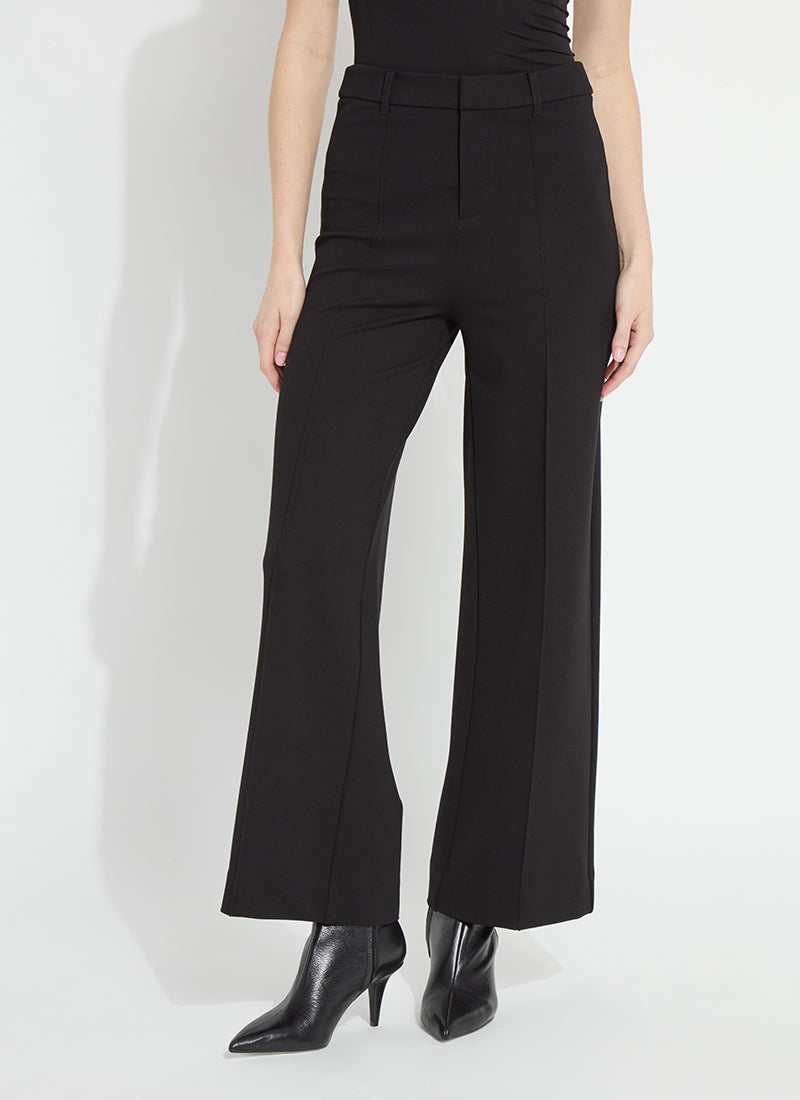Lysse Nadia Zip Front Ponte Trouser Black