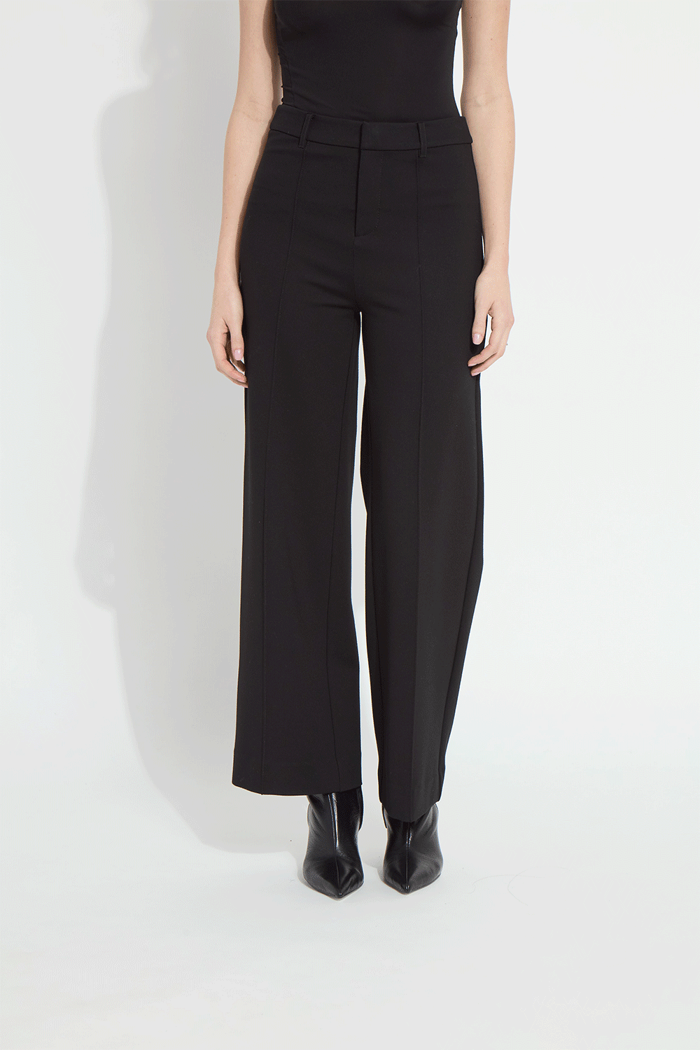 Lysse Nadia Zip Front Ponte Trouser Black