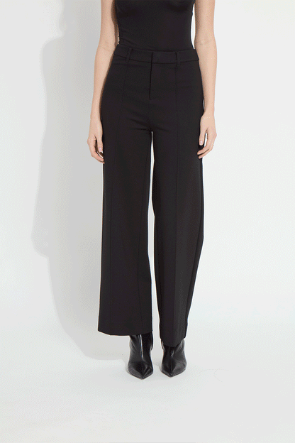 Lysse Nadia Zip Front Ponte Trouser Black