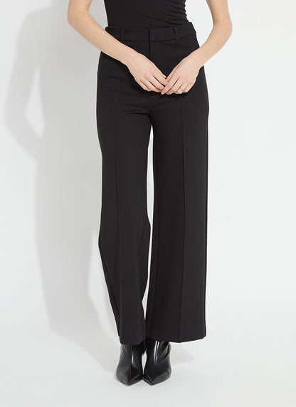 Lysse Nadia Zip Front Ponte Trouser Black