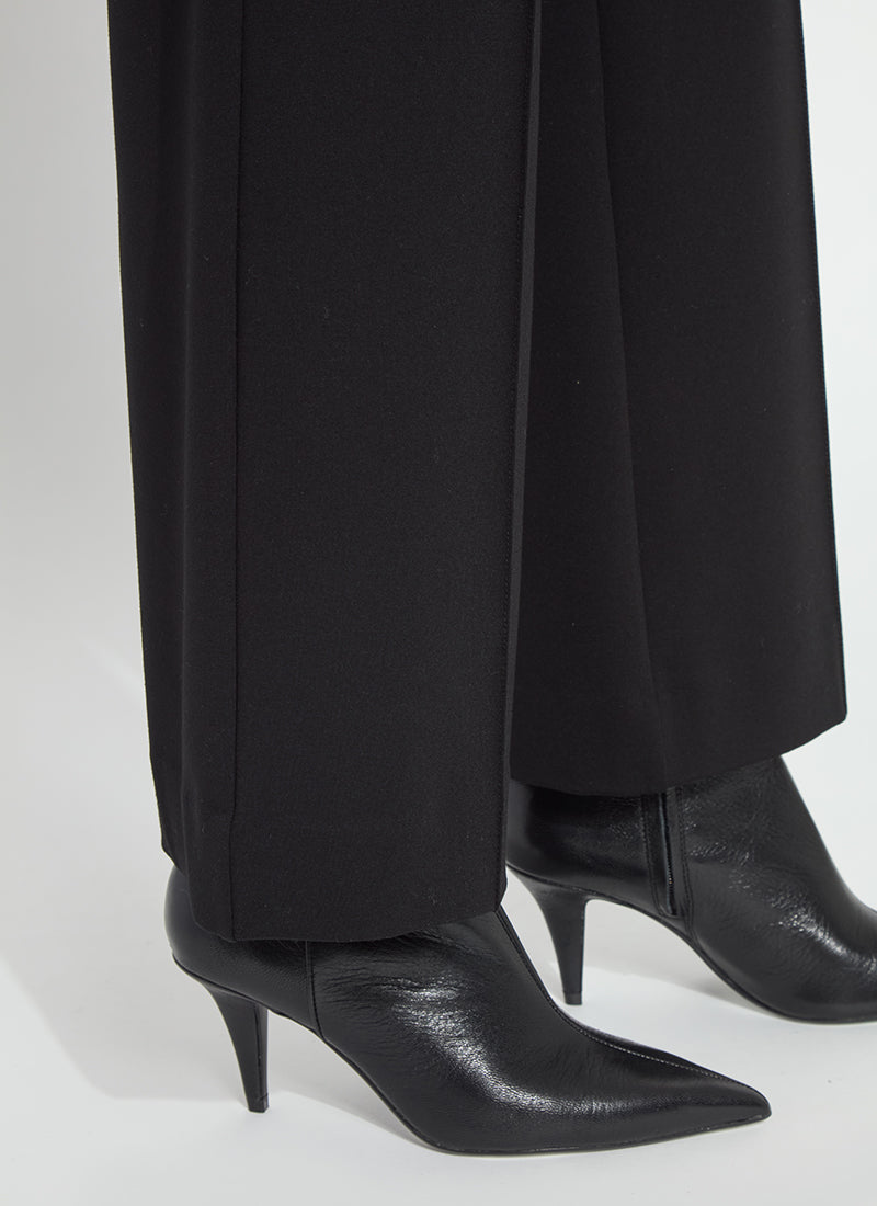 Lysse Nadia Zip Front Ponte Trouser Black