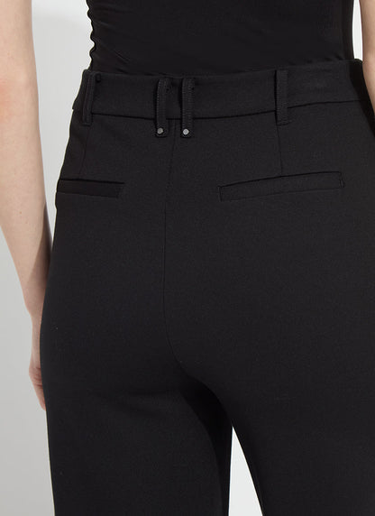Lysse Nadia Zip Front Ponte Trouser Black