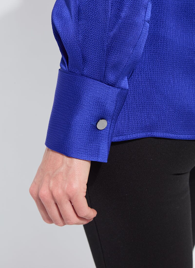 Lysse Marietta French Cuff Blouse Cobalt Night