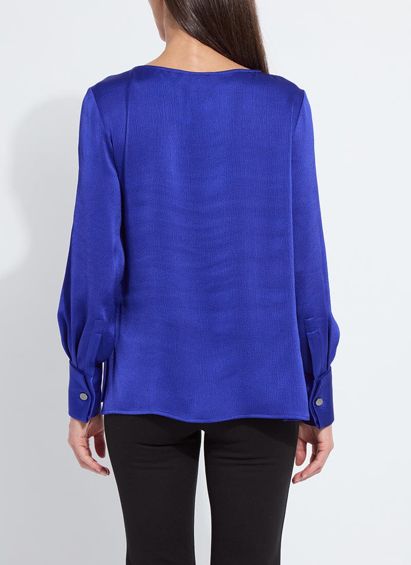 Lysse Marietta French Cuff Blouse Cobalt Night
