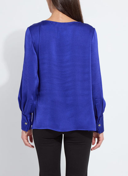Lysse Marietta French Cuff Blouse Cobalt Night