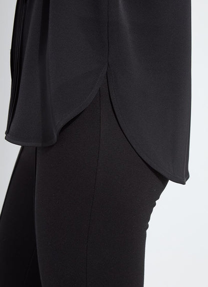 Lysse Lizeth Embellished Tuxedo Shirt Black