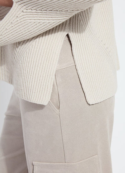 Lysse Ximena V-Neck Cozy Sweater Liquid Soft Taupe