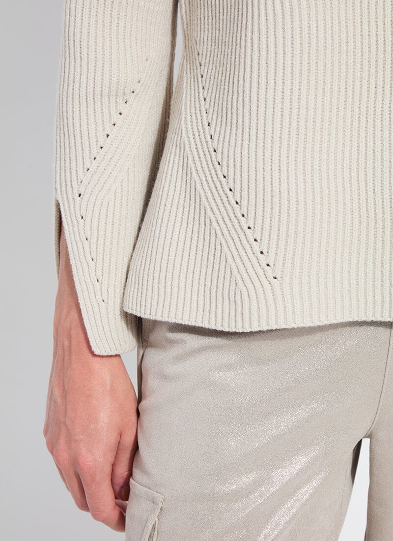Lysse Ximena V-Neck Cozy Sweater Liquid Soft Taupe