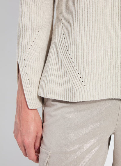 Lysse Ximena V-Neck Cozy Sweater Liquid Soft Taupe