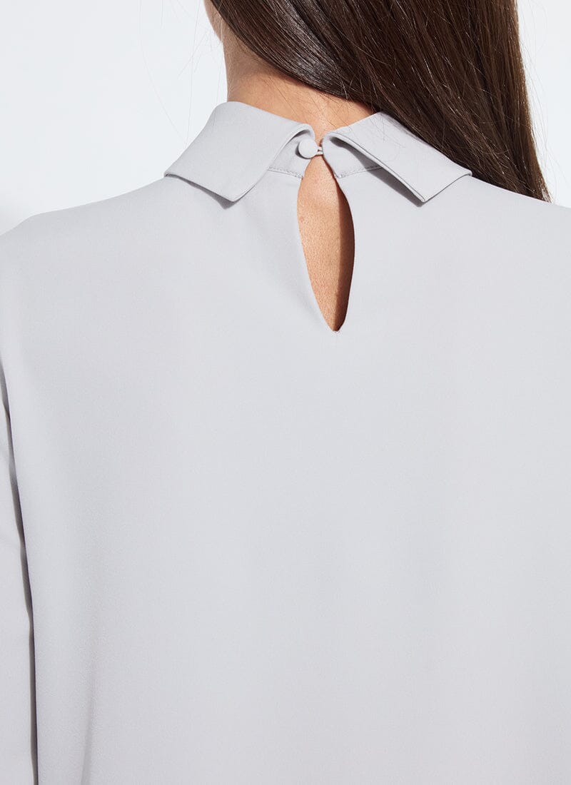 Lysse Lizandra Reversed Collar Blouse Pearl Grey