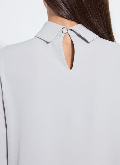 Lysse Lizandra Reversed Collar Blouse Pearl Grey