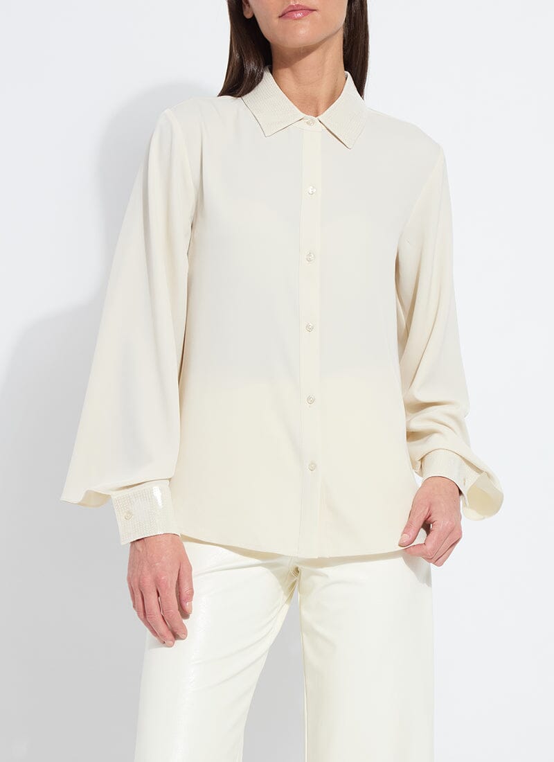 Lysse Damari Sequin Embellished Shirt Icing