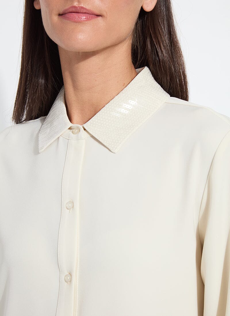 Lysse Damari Sequin Embellished Shirt Icing