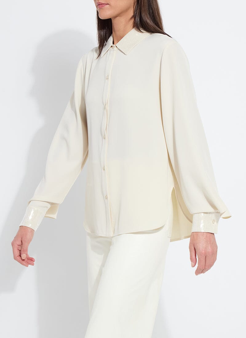 Lysse Damari Sequin Embellished Shirt Icing