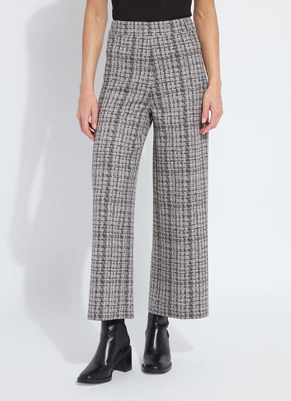 Lysse Erin Hi Waist Wide Leg Neoprene (28" Inseam) Lush Tweed Texture