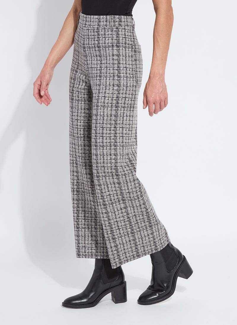 Lysse Erin Hi Waist Wide Leg Neoprene (28" Inseam) Lush Tweed Texture