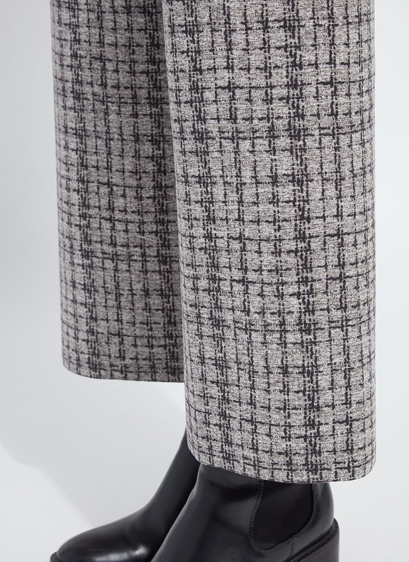 Lysse Erin Hi Waist Wide Leg Neoprene (28" Inseam) Lush Tweed Texture